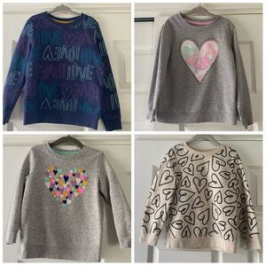 Bundle of 4 Cat & Jack Toddler Fleece Pullover Sweatshirt 5T